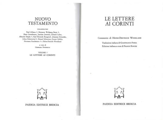 Le lettere ai Corinti - H. Dietrich Wendland - 3