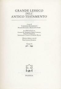 Grande lessico dell'Antico Testamento. Vol. 4: Jaras-Matar - G. Johannes Botterweck,Helmer Ringgren,Heinz-Josef Fabry - copertina