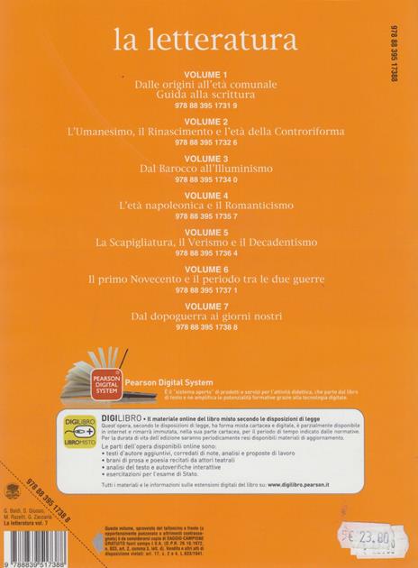 La letteratura. Vol. 7: Dal Dopoguerra ai giorni nostri - 2