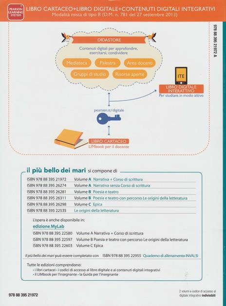  Il più bello dei mari. Con Corso di scrittura. Con espansine online. Per le Scuole superiori. Con e-book. Vol. 1 - 2