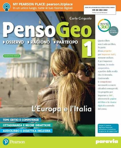  PensoGeo. Ediz. verde. Con Atlante. Con L'imparafacile. Con ebook. Con espansione online. Vol. 1