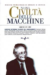 Nuova civiltà delle macchine (2003). Vol. 1: Ludovico Geymonat, filosofo del rinnovamento - copertina