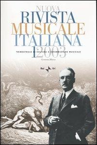 Nuova rivista musicale italiana (2003). Vol. 1 - copertina
