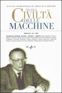 Nuova civiltà delle macchine (2003). Vol. 2: Francesco Barone. Natura, scienza, libertà - copertina