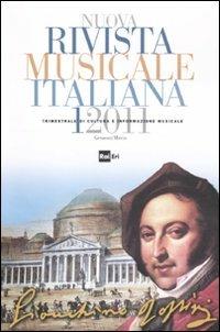 Nuova rivista musicale italiana (2011). Vol. 1 - copertina