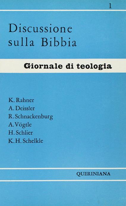 Discussione sulla Bibbia - Karl Rahner,Alfons Deissler,Rudolf Schnackenburg - copertina