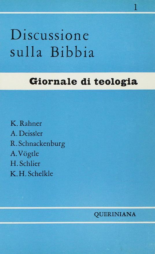 Discussione sulla Bibbia - Karl Rahner,Alfons Deissler,Rudolf Schnackenburg - copertina
