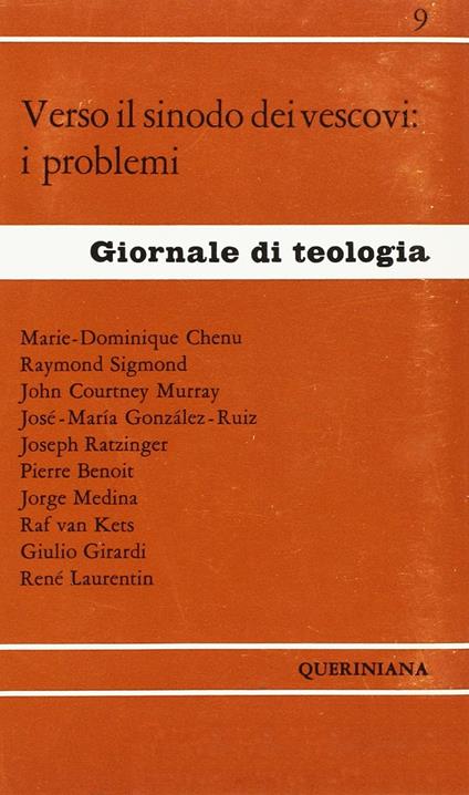 Verso il sinodo dei vescovi: i problemi - Marie-Dominique Chenu,John C. Murray,Benedetto XVI (Joseph Ratzinger) - copertina