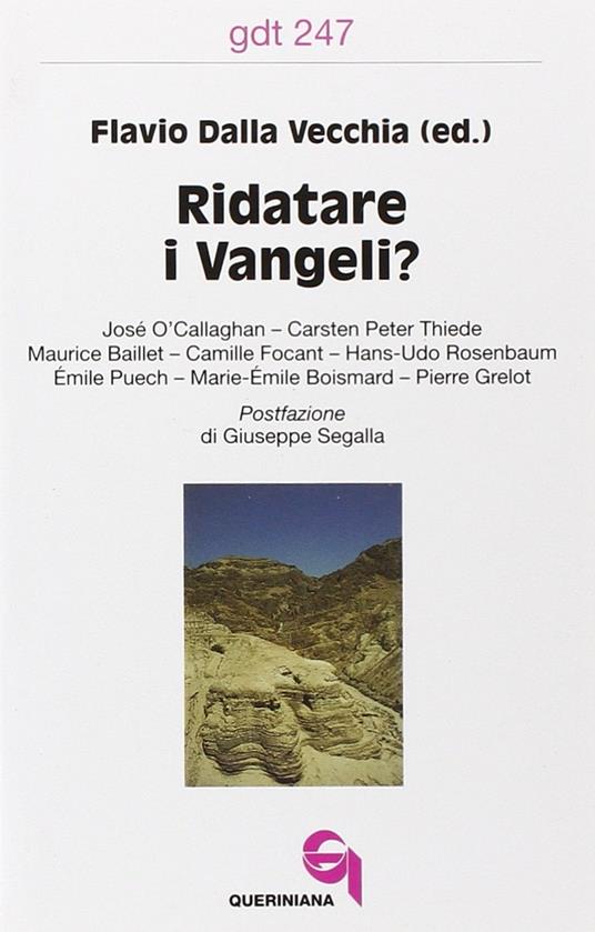 Ridatare i vangeli? - Flavio Dalla Vecchia - copertina