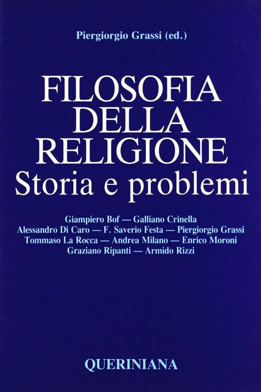 Filosofia della religione. Storia e problemi - copertina