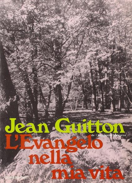 L'evangelo nella mia vita - Jean Guitton - copertina