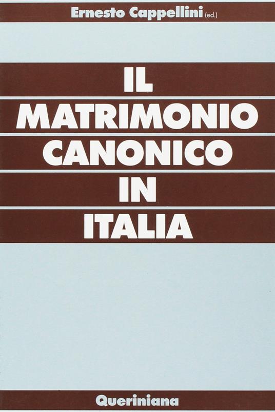 Il matrimonio canonico in Italia - copertina