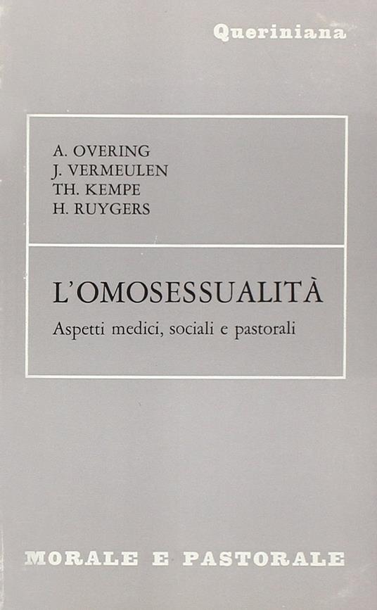 L'omosessualità. Aspetti medici, sociali e pastorali - copertina