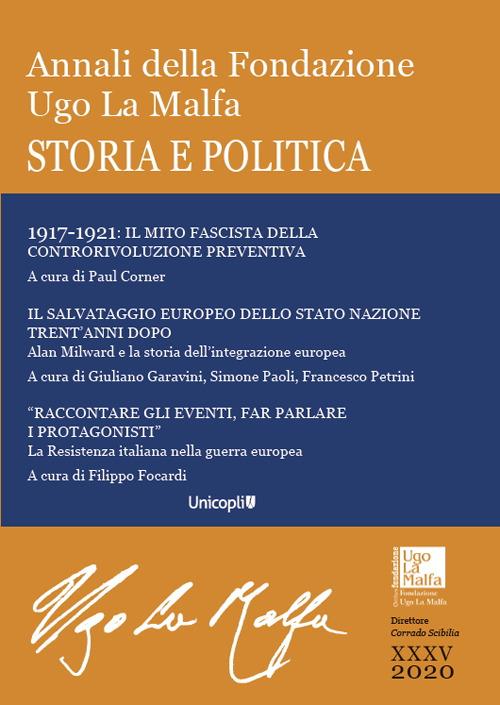 Annali della Fondazione Ugo La Malfa. Storia e politica (2020). Vol. 35 - copertina