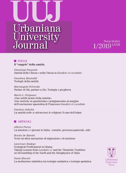 Urbaniana University Journal. Euntes Docete (2019). Vol. 1: Il Vangelo della santità - copertina