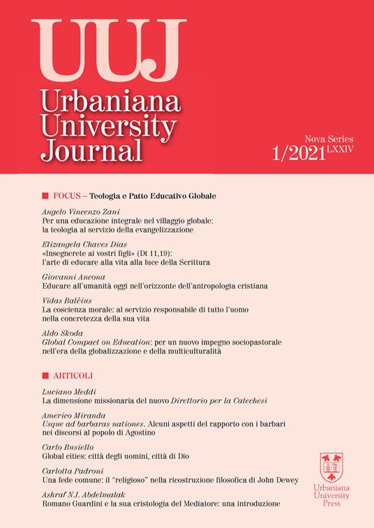 Urbaniana University Journal. Euntes Docete (2021). Vol. 1: Focus. Teologia e patto educativo globale - copertina