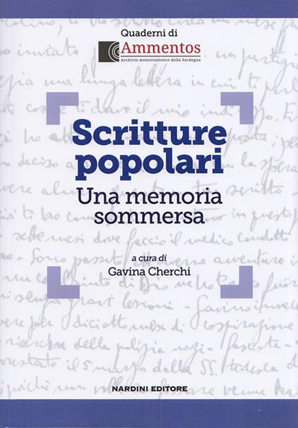 Scritture popolari. Una memoria sommersa - Gavina Cherchi - copertina