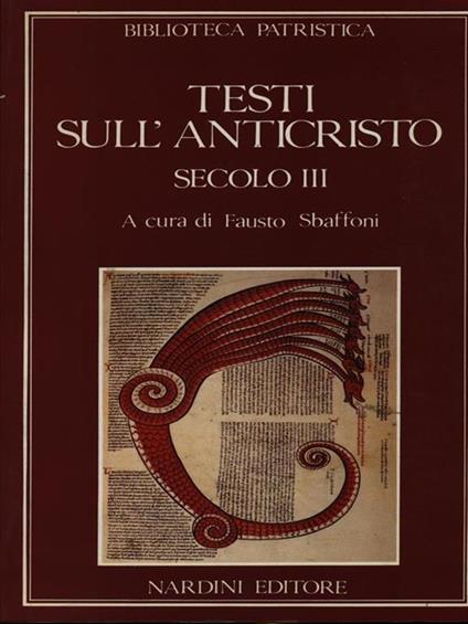 Testi sull'anticristo. Secolo III - copertina