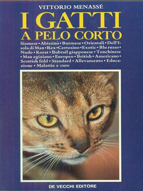 I gatti a pelo corto - Vittorio Menassé - copertina