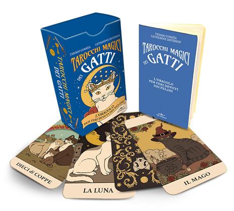 Tarocchi magici dei gatti mini - Thiago Corrêa,Chaterine Davidson - copertina