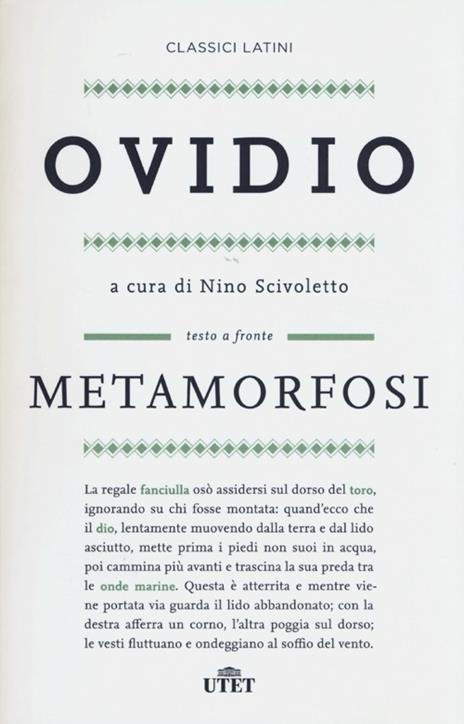 Metamorfosi. Testo latino a fronte - P. Nasone Ovidio - copertina