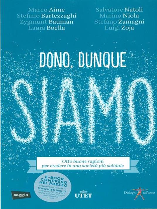 Dono, dunque siamo. Otto buone ragioni per credere in una società più solidale - copertina