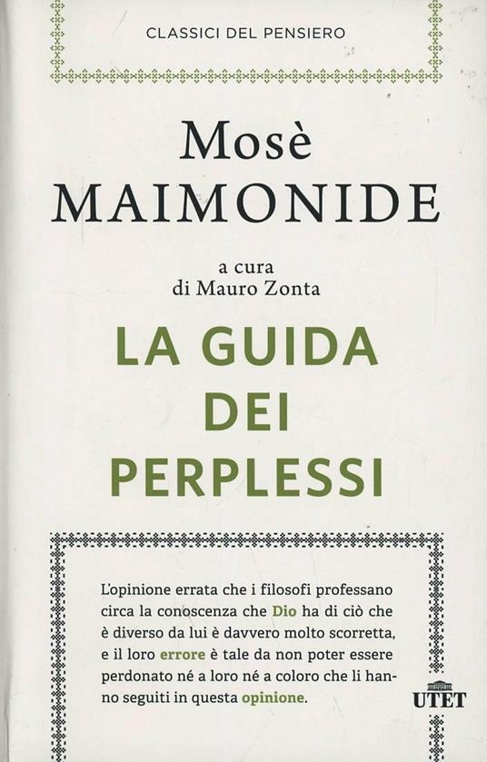 La guida dei perplessi - Mosè Maimonide - copertina