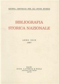 Bibliografia storica nazionale (1967). Vol. 29 - copertina