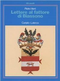 Lettere al fattore di Biassono - Pietro Verri - copertina