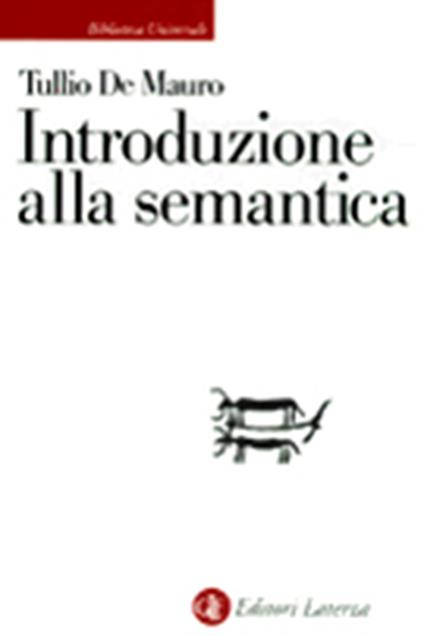 Introduzione alla semantica - Tullio De Mauro - copertina