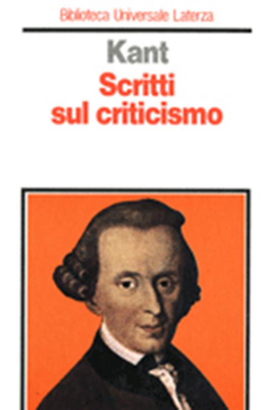  Scritti sul criticismo -  Immanuel Kant - copertina