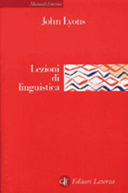 Lezioni di linguistica - John Lyons - copertina