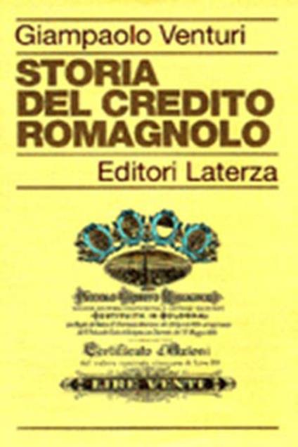 Storia del Credito Romagnolo - Giampaolo Venturi - copertina