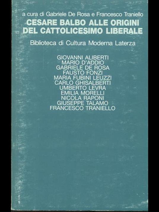 Cesare Balbo alle origini del cattolicesimo liberale - 2