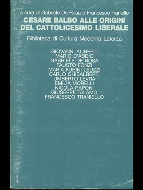 Cesare Balbo alle origini del cattolicesimo liberale - 3