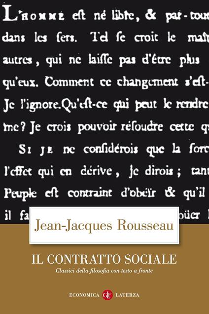 Il contratto sociale. Testo francese a fronte - Jean-Jacques Rousseau - copertina