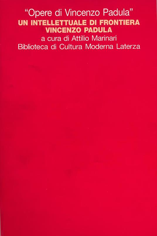 Un intellettuale di frontiera: Vincenzo Padula - copertina