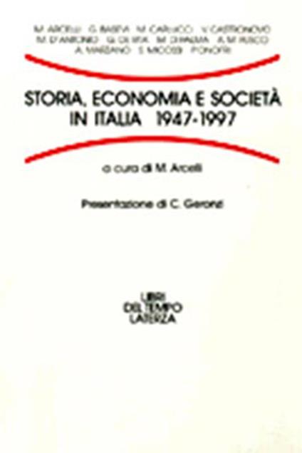 Storia, economia e società in Italia: 1947-1997 - copertina