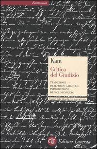 Critica del giudizio - Immanuel Kant - copertina