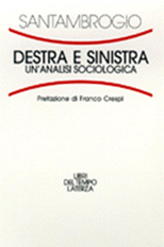 Destra e Sinistra. Un'analisi sociologica - Ambrogio Santambrogio - copertina