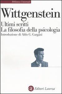 Ultimi scritti 1948-1951. La filosofia della psicologia - Ludwig Wittgenstein - copertina