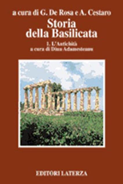Storia della Basilicata. Vol. 1: antichità, L'. - copertina