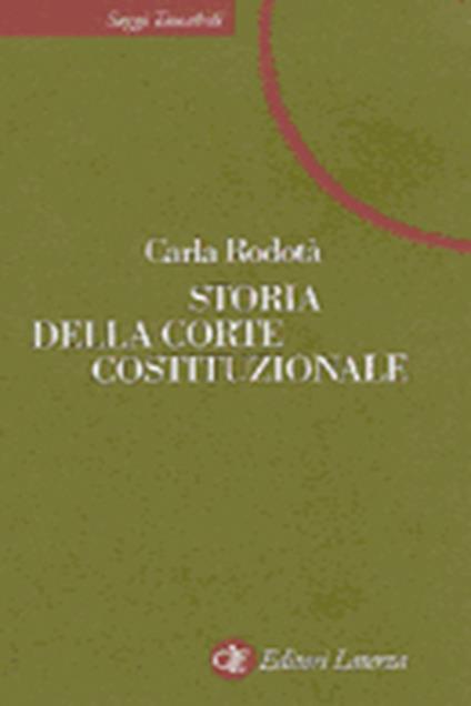 Storia della Corte costituzionale - Carla Rodotà - copertina
