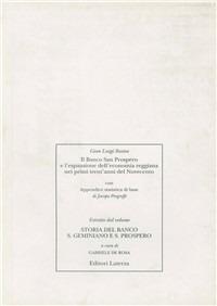 Il banco di San Prospero - copertina