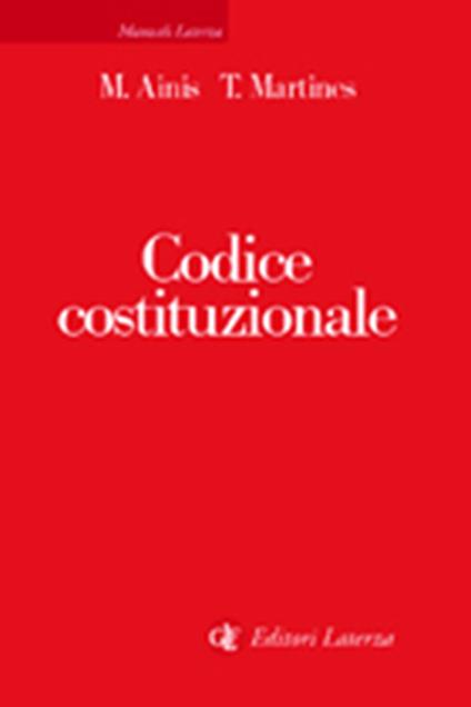 Codice costituzionale - Michele Ainis,Temistocle Martines - copertina