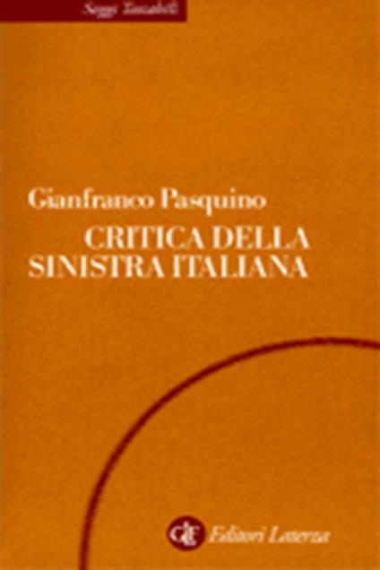 Critica della sinistra italiana - Gianfranco Pasquino - copertina