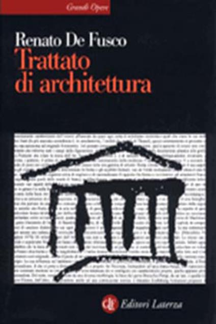 Trattato di architettura - Renato De Fusco - copertina