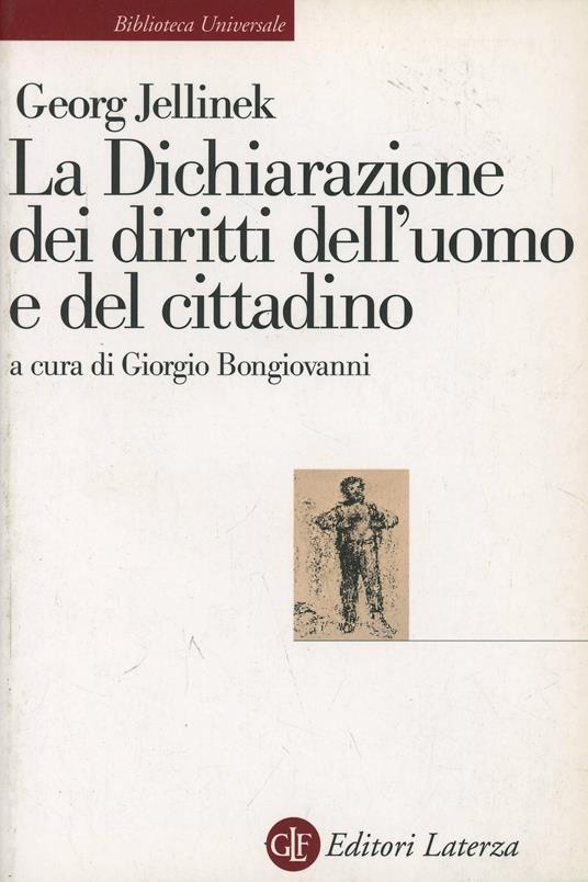 La dichiarazione dei diritti dell'uomo e del cittadino - Georg Jellinek - copertina