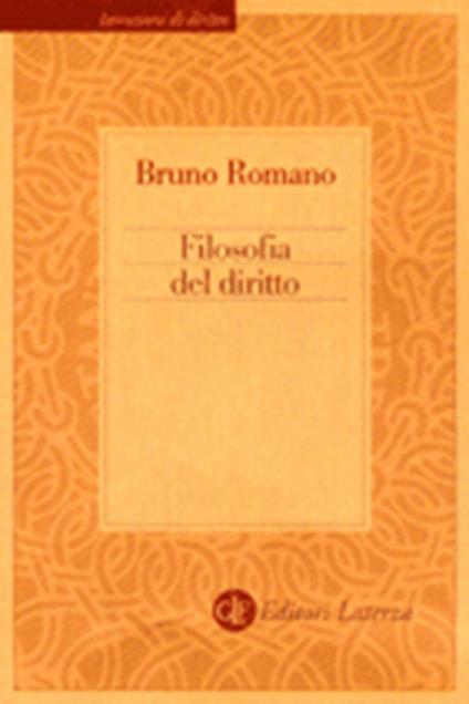 Filosofia del diritto - Bruno Romano - copertina