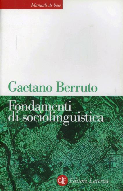 Fondamenti di sociolinguistica - Gaetano Berruto - copertina